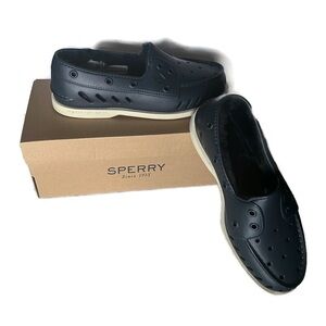 Sperry Fur Lined Float Cozy Boat Shoes Navy NWT • Size 8